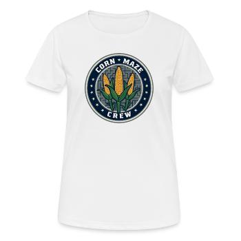 Labyrinthe de maïs Crew Spooky Labyrinthe de maïs d’Halloween - T-shirt respirant Femme - blanc - Devant - AI Model Female 172 dark (172cm)