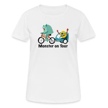 Monstre en tournée - T-shirt respirant Femme - blanc - Devant - AI Model Female 172 dark (172cm)