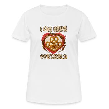 Bretzels sincères Messager d'amour - T-shirt respirant Femme - blanc - Devant - AI Model Female 172 dark (172cm)