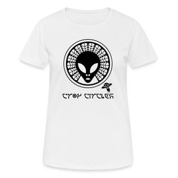 Uralter außerirdischer Kornkreis - Frauen T-Shirt atmungsaktiv - Weiß - Vorne - AI Model Female 172 dark (172cm)