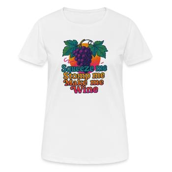Weinreben-Zitat-T-Shirt-Design - Frauen T-Shirt atmungsaktiv - Weiß - Vorne - AI Model Female 172 dark (172cm)