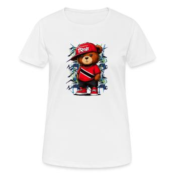 Trinité-et-Tobago - T-shirt respirant Femme - blanc - Devant - AI Model Female 172 dark (172cm)