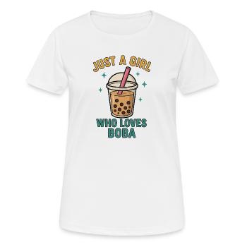 Boba Lovers Motif - T-shirt respirant Femme - blanc - Devant - AI Model Female 172 dark (172cm)