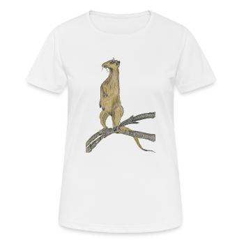 Fantasievögel auf Zweigen - Frauen T-Shirt atmungsaktiv - Weiß - Vorne - AI Model Female 172 dark (172cm)
