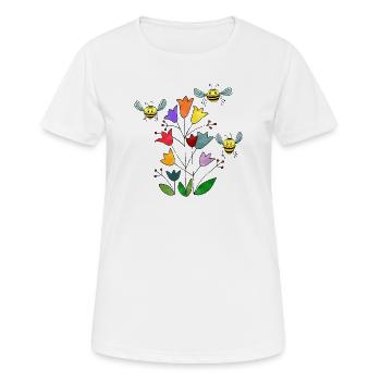 Insectes - T-shirt respirant Femme - blanc - Devant - AI Model Female 172 dark (172cm)