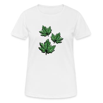 Blatt Herbstlich Ahorn - Frauen T-Shirt atmungsaktiv - Weiß - Vorne - AI Model Female 172 dark (172cm)