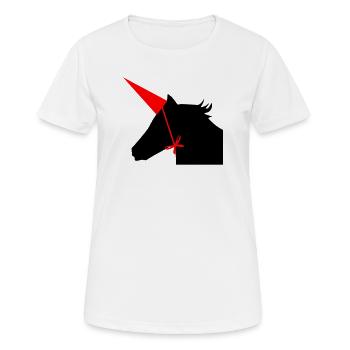 chapeau de licorne - T-shirt respirant Femme - blanc - Devant - AI Model Female 172 dark (172cm)
