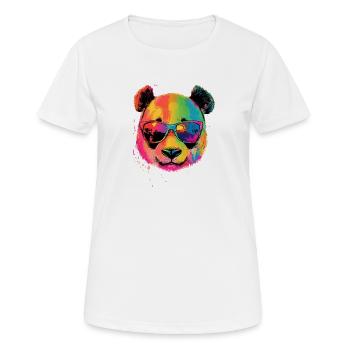 Panda Ours Pandas Géants Panda Géant Mignon Panda Ours Panda - T-shirt respirant Femme - blanc - Devant - AI Model Female 172 dark (172cm)