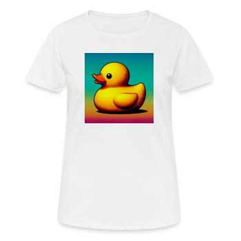 Ente Ente Ente Ente Ente - Frauen T-Shirt atmungsaktiv - Weiß - Vorne - AI Model Female 172 dark (172cm)