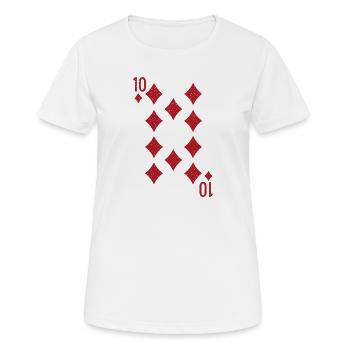 Ten Diamonds Rummy Double Head - Women's Breathable T-Shirt - white - Front - AI Model Female 172 dark (172cm)
