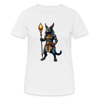 Dioscat Anubis aus Epic Fantasy - Frauen T-Shirt atmungsaktiv - Weiß - Vorne - AI Model Female 172 dark (172cm)