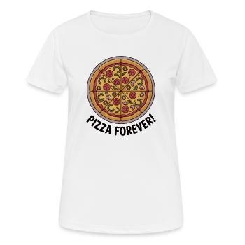 Retro Pepperoni Pizza Slice Muster - Frauen T-Shirt atmungsaktiv - Weiß - Vorne - AI Model Female 172 dark (172cm)