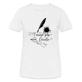 I don't like school - Women's Breathable T-Shirt - white - Front - AI Model Female 172 dark (172cm)