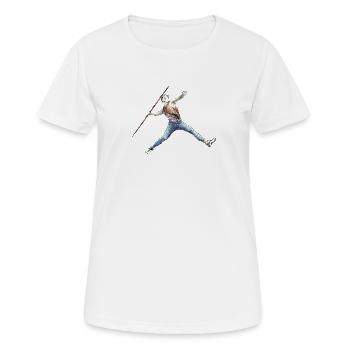 Javelin throw - Women's Breathable T-Shirt - white - Front - AI Model Female 172 dark (172cm)