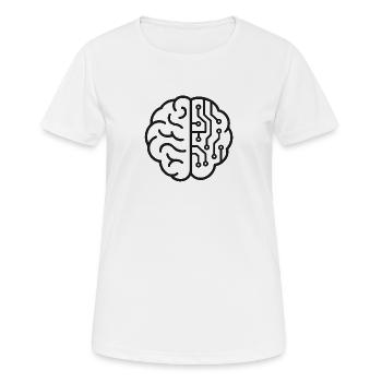 Futuristic Brain Designs - Women's Breathable T-Shirt - white - Front - AI Model Female 172 dark (172cm)