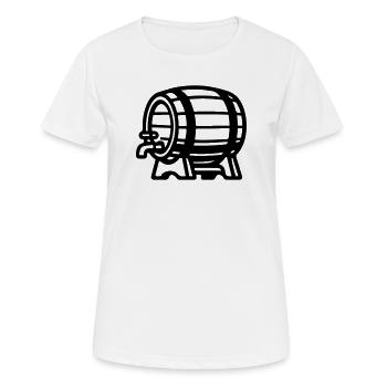 Bierfass Symbol Brauerei - Frauen T-Shirt atmungsaktiv - Weiß - Vorne - AI Model Female 172 dark (172cm)