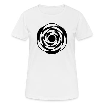 Hypnotischer Rosen-Kornkreis - Frauen T-Shirt atmungsaktiv - Weiß - Vorne - AI Model Female 172 dark (172cm)