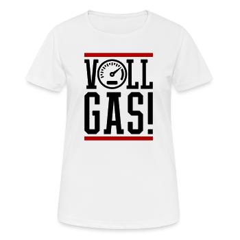 Vollgas Tacho Spruch - Frauen T-Shirt atmungsaktiv - Weiß - Vorne - AI Model Female 172 dark (172cm)