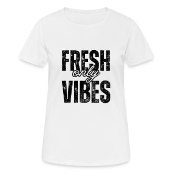 Frisch - Frauen T-Shirt atmungsaktiv - Weiß - Vorne - AI Model Female 172 dark (172cm)