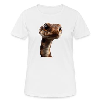 serpent, python, cobra, serpent à sonnettes, serpents - T-shirt respirant Femme - blanc - Devant - AI Model Female 172 dark (172cm)