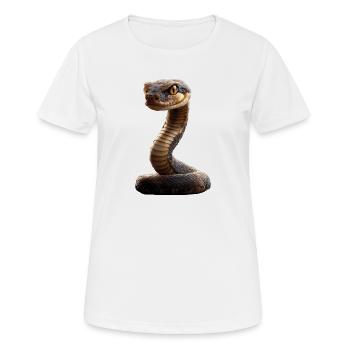 serpent, python, cobra, serpent à sonnettes, serpents - T-shirt respirant Femme - blanc - Devant - AI Model Female 172 dark (172cm)