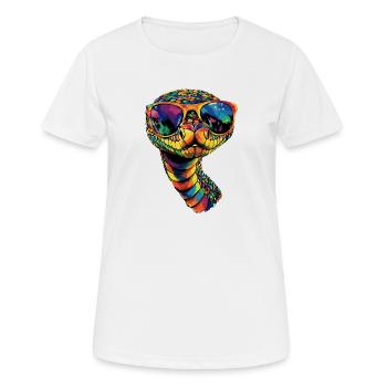 serpent, python, cobra, serpent à sonnettes, serpents - T-shirt respirant Femme - blanc - Devant - AI Model Female 172 dark (172cm)