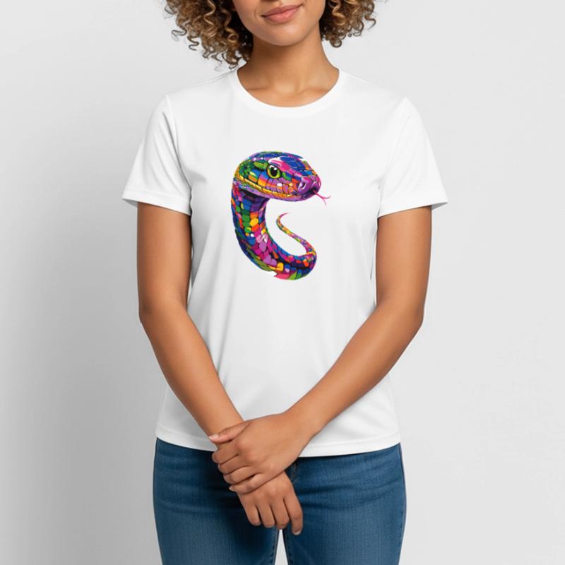 serpent, python, cobra, serpent à sonnettes, serpents T-shirt respirant Femme