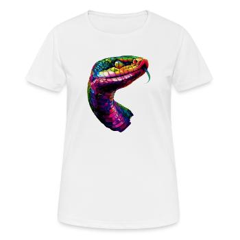 serpent, python, cobra, serpent à sonnettes, serpents - T-shirt respirant Femme - blanc - Devant - AI Model Female 172 dark (172cm)