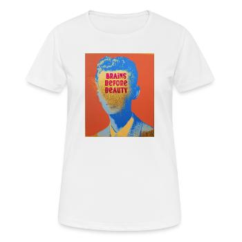 Thought person with a message - Women's Breathable T-Shirt - white - Front - AI Model Female 172 dark (172cm)
