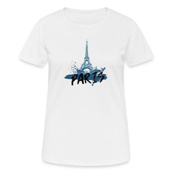 Entwurf des Eiffelturms in Paris - Frauen T-Shirt atmungsaktiv - Weiß - Vorne - AI Model Female 172 dark (172cm)