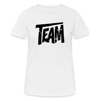 Équipe - T-shirt respirant Femme - blanc - Devant - AI Model Female 172 dark (172cm)