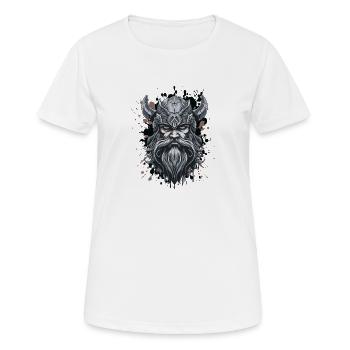 Wikinger Kopf - Frauen T-Shirt atmungsaktiv - Weiß - Vorne - AI Model Female 172 dark (172cm)