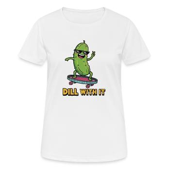 Ambiance cornichon - T-shirt respirant Femme - blanc - Devant - AI Model Female 172 dark (172cm)