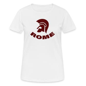 ROME - Frauen T-Shirt atmungsaktiv - Weiß - Vorne - AI Model Female 172 dark (172cm)