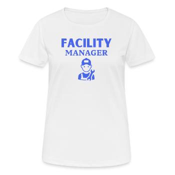 Gestionnaire d’installations - T-shirt respirant Femme - blanc - Devant - AI Model Female 172 dark (172cm)