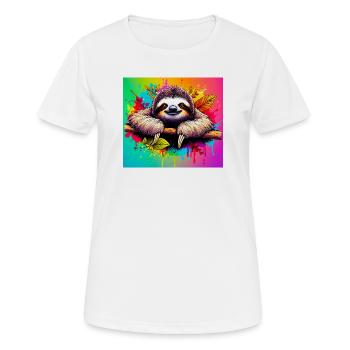 paresse - T-shirt respirant Femme - blanc - Devant - AI Model Female 172 dark (172cm)