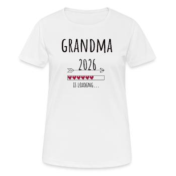 Grandma to be 2026 Geschenk Schwangerschaft - Frauen T-Shirt atmungsaktiv - Weiß - Vorne - AI Model Female 172 dark (172cm)