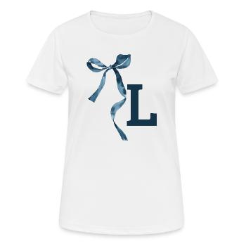 Monogramm l Geschenkidee - Frauen T-Shirt atmungsaktiv - Weiß - Vorne - AI Model Female 172 dark (172cm)
