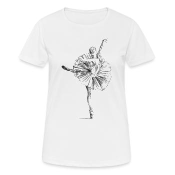 ballet - T-shirt respirant Femme - blanc - Devant - AI Model Female 172 dark (172cm)