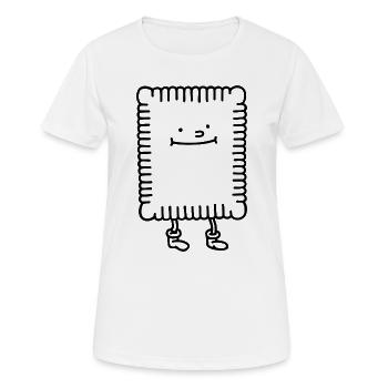 Butter biscuit – classic biscuit & cult delight - Women's Breathable T-Shirt - white - Front - AI Model Female 172 dark (172cm)