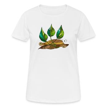 leaves - Women's Breathable T-Shirt - white - Front - AI Model Female 172 dark (172cm)