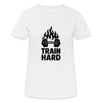Feurige Trainingsmotivation - Frauen T-Shirt atmungsaktiv - Weiß - Vorne - AI Model Female 172 dark (172cm)