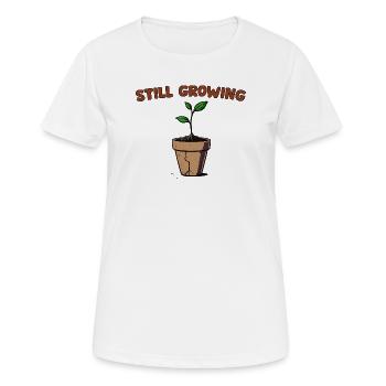 Plante en Croissance Essentielle - T-shirt respirant Femme - blanc - Devant - AI Model Female 172 dark (172cm)