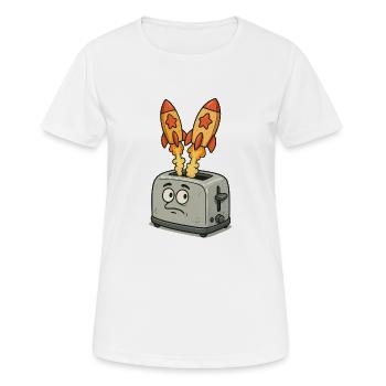 Space rockets in the toaster - Women's Breathable T-Shirt - white - Front - AI Model Female 172 dark (172cm)