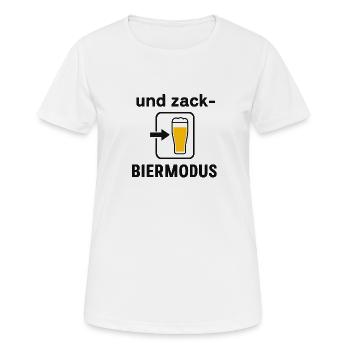 Biermodus Smartphone Design - Frauen T-Shirt atmungsaktiv - Weiß - Vorne - AI Model Female 172 dark (172cm)