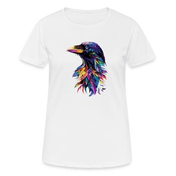 Corbeau, Corbeau, Oiseau, Corbeau Corbeau, Choucas, Corbeau noir - T-shirt respirant Femme - blanc - Devant - AI Model Female 172 dark (172cm)