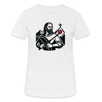 Figure légendaire de la Suisse - T-shirt respirant Femme - blanc - Devant - AI Model Female 172 dark (172cm)