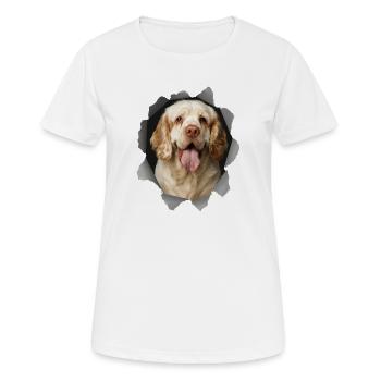 Épagneul Clumber - T-shirt respirant Femme - blanc - Devant - AI Model Female 172 dark (172cm)