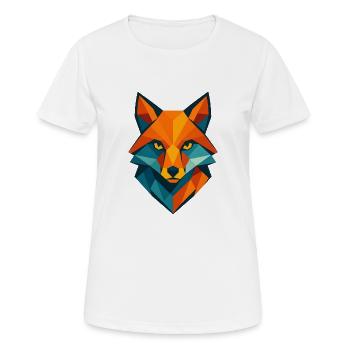 Fuchs | Fuchskopf Print / Druck / Design - Frauen T-Shirt atmungsaktiv - Weiß - Vorne - AI Model Female 172 dark (172cm)