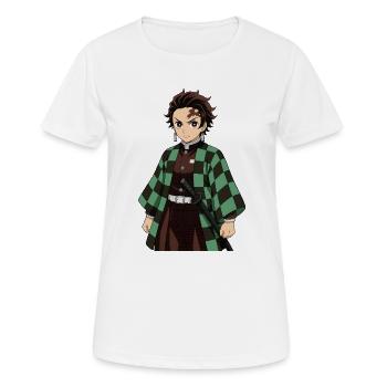 Hero Checkerboard Kimono Green Saber - Women's Breathable T-Shirt - white - Front - AI Model Female 172 dark (172cm)